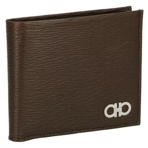 Salvatore Ferragamo Bi Fold Wallet Gancini Brown Br Ne